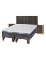 Cama Europea Ortopedic Advance 2 Plazas Base Dividida + Set Muebles Espresso