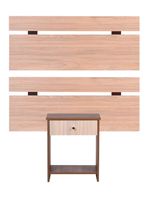 Set Muebles Dormitorio Dúplex: 2 Respaldos 1.5 Plazas + Velador