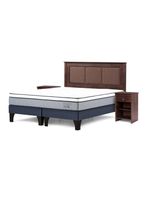 Cama Europea Indie 2 Plazas Base Dividida + Set Rachel
