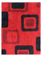 Alfombra Shaggy D1 150 x 200 cm Rojo