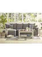 Sofá Seccional Izquierdo Santorini Lino 4 Cuerpos