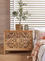 Cómoda Angeles White Washed 3 Cajones