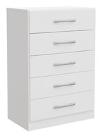 Cómoda Carla 5 Cajones Blanco
