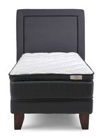 Cama Europea Hybrida Base Dividida 2 Plazas + Respaldo