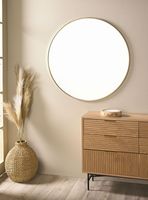 Espejo Redondo 100 cm Dorado