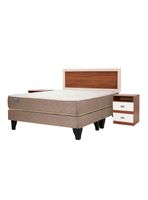 Cama Europea Bamboo 2 Plazas Base Dividida + Set Alicante