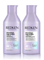 Set Iluminador Cabello Rubio Blondage High Bright Shampoo con Vitamina C 300ml + Acondicionador 300ml Redken