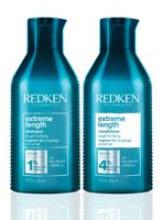 Set Fortalecedor de Largos Cabello Quebradizo Extreme Length Shampoo 300ml + Acondicionador 300ml Redken