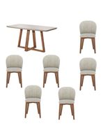 Juego Comedor Bennet + 6 Sillas Alba
