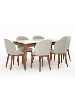 Juego Comedor Addar + 6 Sillas Albany