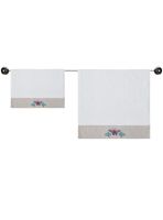 Set Toalla Visita + Mano Algodón Aplicación