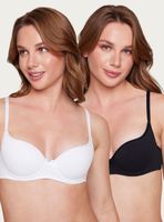 Pack 2 Sostenes con Escote Bajo Algodón