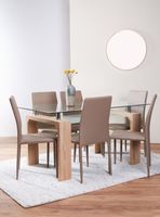 Juego de Comedor Vidrio Natural + 6 Sillas