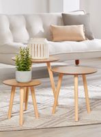 Set de 3 Mesas de Centro Grape Natural