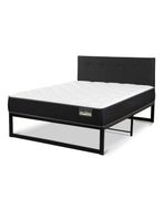 Cama Iron Smart Belsogno Plus 1.5 Plazas + Respaldo Black