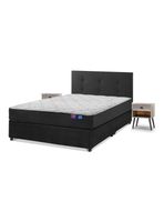Cama Americana Therapdic Plus 2 Plazas BD +Respaldo+Velador