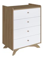 Cómoda Blanco Miel Affeto 4 Cajones