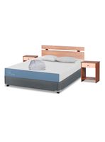 Box Americano 2 Plazas Excellence + Set Muebles Olmo + Almohadas + Plumón