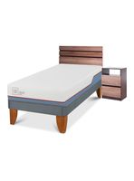 Cama Europea Excellence Plus 1 Plaza +Set Muebles Ares