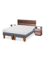 Cama Europea Excellence Plus 2 Plazas Base Dividida + Set Muebles Ares