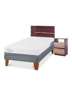 Cama Europea Excellence Plus 1.5 Plazas + Set Muebles Enio