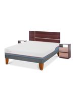 Cama Europea Excellence Plus 2 Plazas Base Normal + Set Muebles Enio