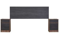 Set Muebles Espresso: Respaldo King + Veladores