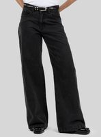 Jeans Wide Leg Tiro Alto Josefa Negro