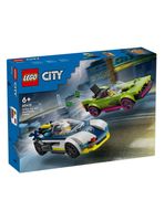 Bloques Auto de Policía y Potente Auto Deportivo 213 Piezas