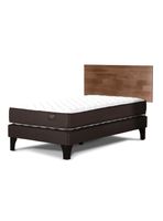 Cama Europea Ergo T 1 Plaza + Respaldo Tabor Café Taffy