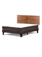 Cama Europea Ergo T 2 Plazas + Respaldo Tabor Café Taffy