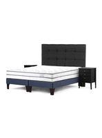 Cama Europea Autonomy Sky Base Dividida 2 Plazas + Set de Muebles