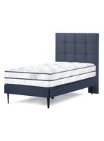 Cama Europea Autonomy Sky 1.5 Plazas + Respaldo Azul Oscuro