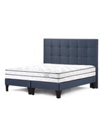 Cama Europea Autonomy Sky King + Respaldo Azul Oscuro