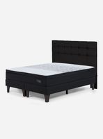 Cama Europea Tempo Súper King + Respaldo Issey Grafito