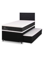 Diván Ortopedic Black 1.5 Plazas Respaldo Villarrica Negro