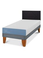 Cama Europea Excellence 1 Plaza x190 cm + Respaldo Villarrica Negro