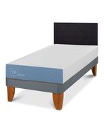 Cama Europea Excellence 1.5 Plazas x190 cm + Respaldo Villarrica Negro