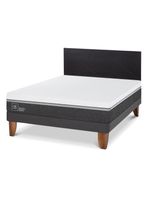 Cama Europea Ortopedic Advance 2 Plazas + Respaldo Villarrica Negro