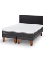 Cama Europea Ortopedic Advance 2 Plazas Base Dividida + Respaldo Villarrica Negro