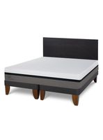 Cama Europea Balance King + Respaldo Villarrica Negro