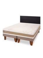 Cama Europea Rilassati Infinity King + Respaldo Villarrica Negro
