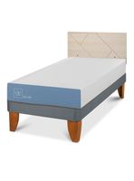 Cama Europea Excellence 1 Plaza x190 cm + Respaldo Villarrica Alpino