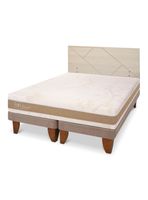 Cama Europea Rilassati Infinity 2 Plazas Base Dividida + Respaldo Villarrica Alpino