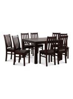 Juego Comedor Ñuble + 8 Sillas Chocolate PU
