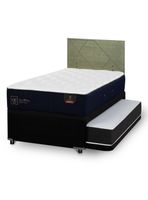 Diván Premium Black 1.5 Plazas Respaldo Villarrica Olivo