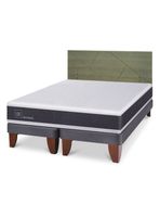 Cama Europea Ortopedic King + Respaldo Villarrica Olivo