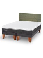 Cama Europea Ortopedic Advance 2 Plazas Base Dividida + Respaldo Villarrica Olivo