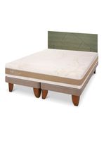 Cama Europea Rilassati Infinity King + Respaldo Villarrica Olivo