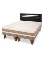 Cama Europea Rilassati Infinity 2 Plazas Base Dividida + Respaldo Munich Negro